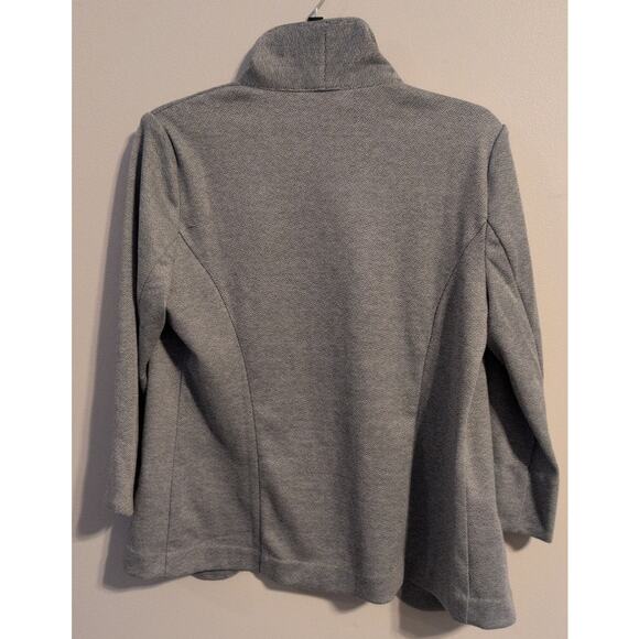 Skies Are Blue Light Gray Open-Front Cardigan/Blazer Size Medium EUC - Picture 4 of 4